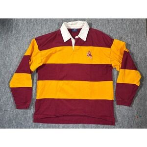 ProPlayer Arizona State Sun Devils Rugby Shirt Mens XL Maroon Gold Stripe Sparky